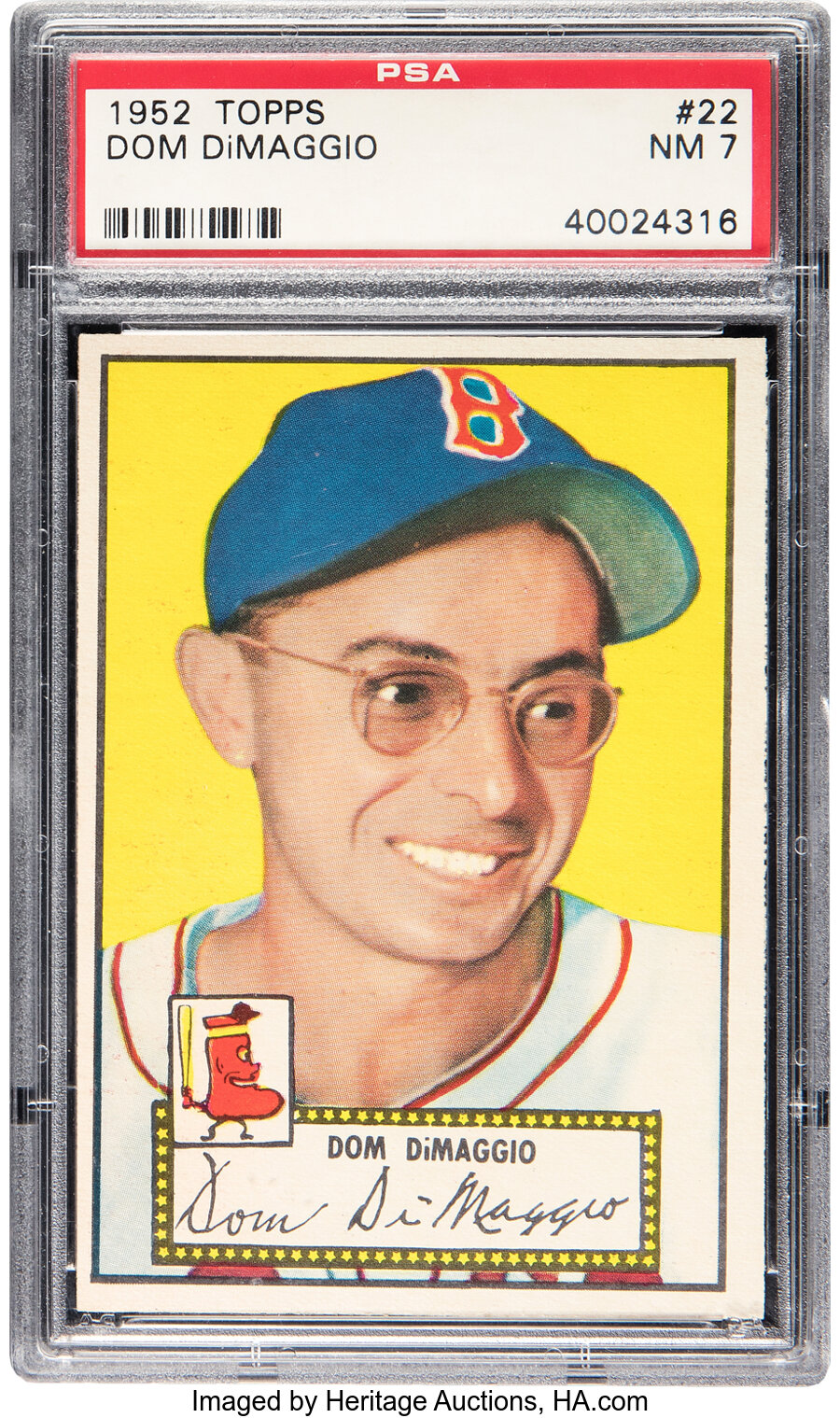 1952 Topps Dom DiMaggio #22 PSA NM 7