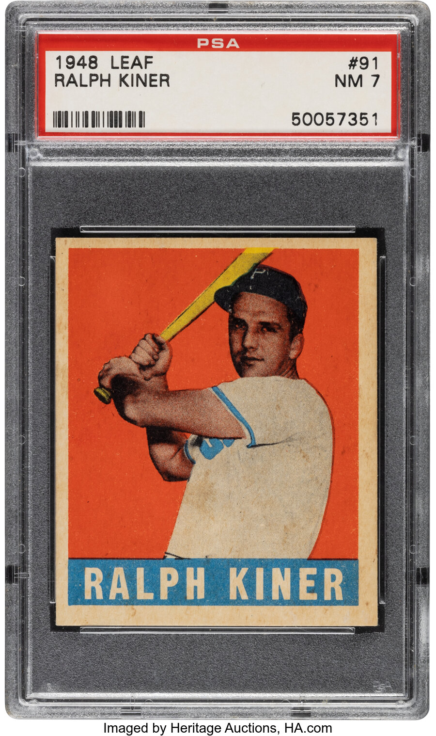 1948 Leaf Ralph Kiner Rookie #91 PSA NM 7