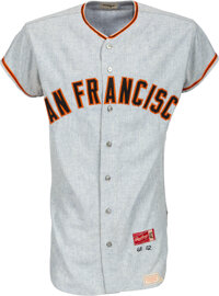 1966 Willie Mays Game Worn San Francisco Giants Jersey, MEARS A10 & Photo Matched!