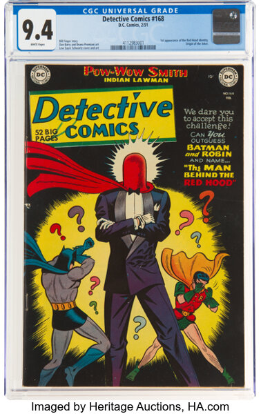 Golden Age (1938-1955):Superhero, Detective Comics #168 (DC, 1951) CGC NM 9.4 White pages....