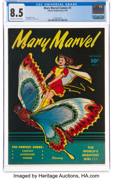 Golden Age (1938-1955):Superhero, Mary Marvel Comics #5 (Fawcett Publications, 1946) CGC VF+ 8.5 Off-white to white pages....