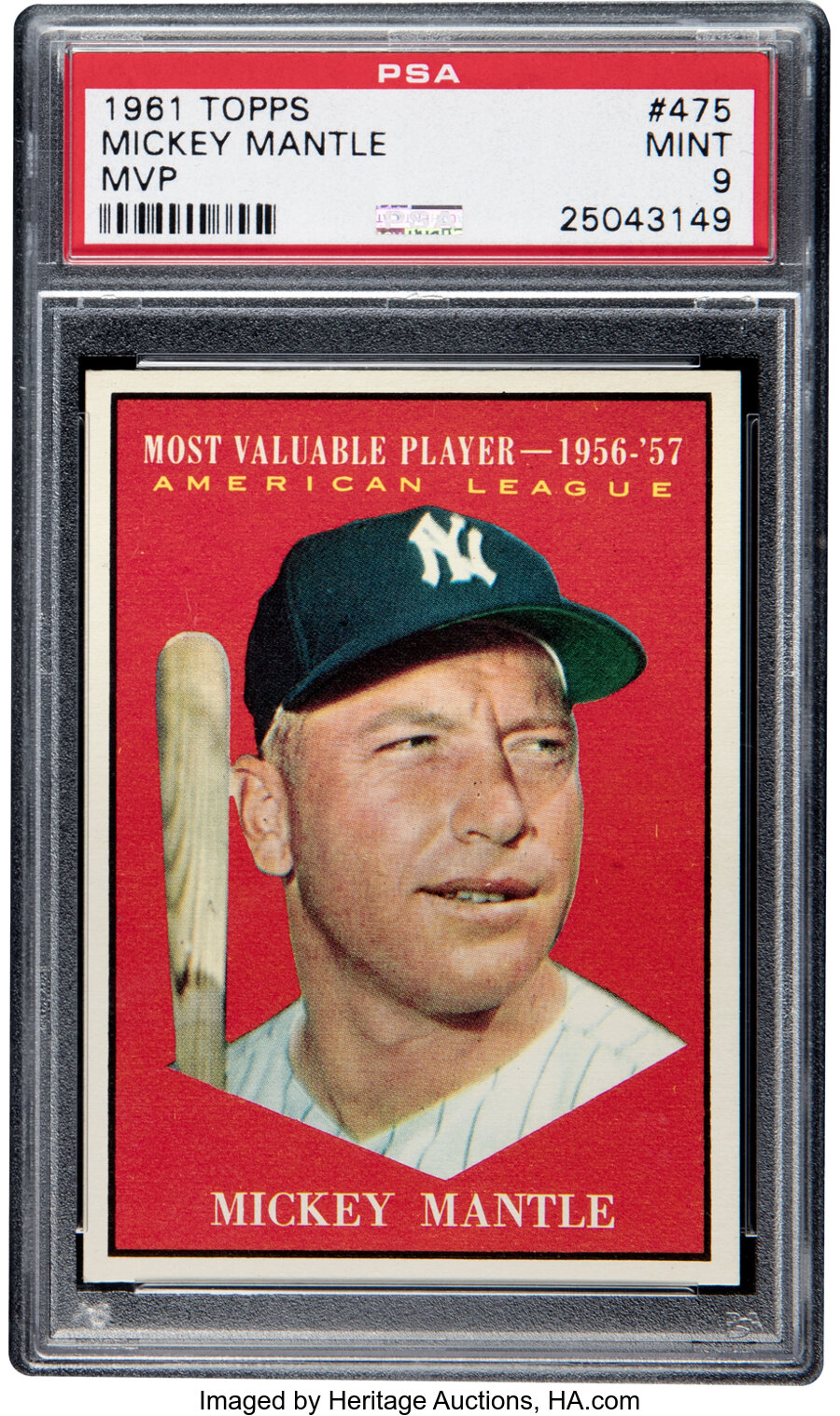 1961 Topps Mickey Mantle (MVP) #475 PSA Mint 9