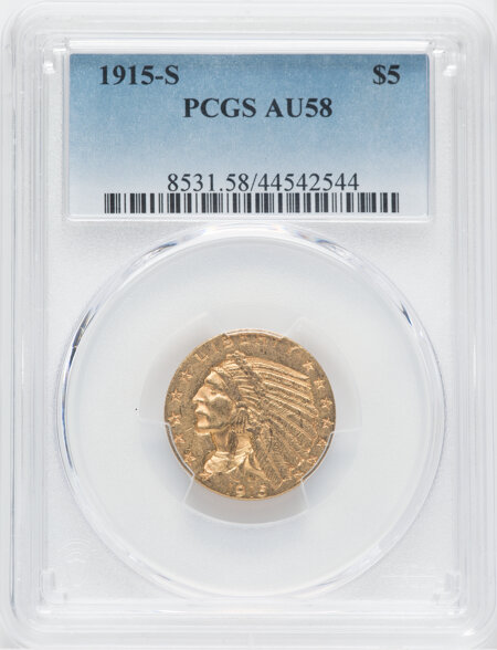 1915-S $5 58 PCGS