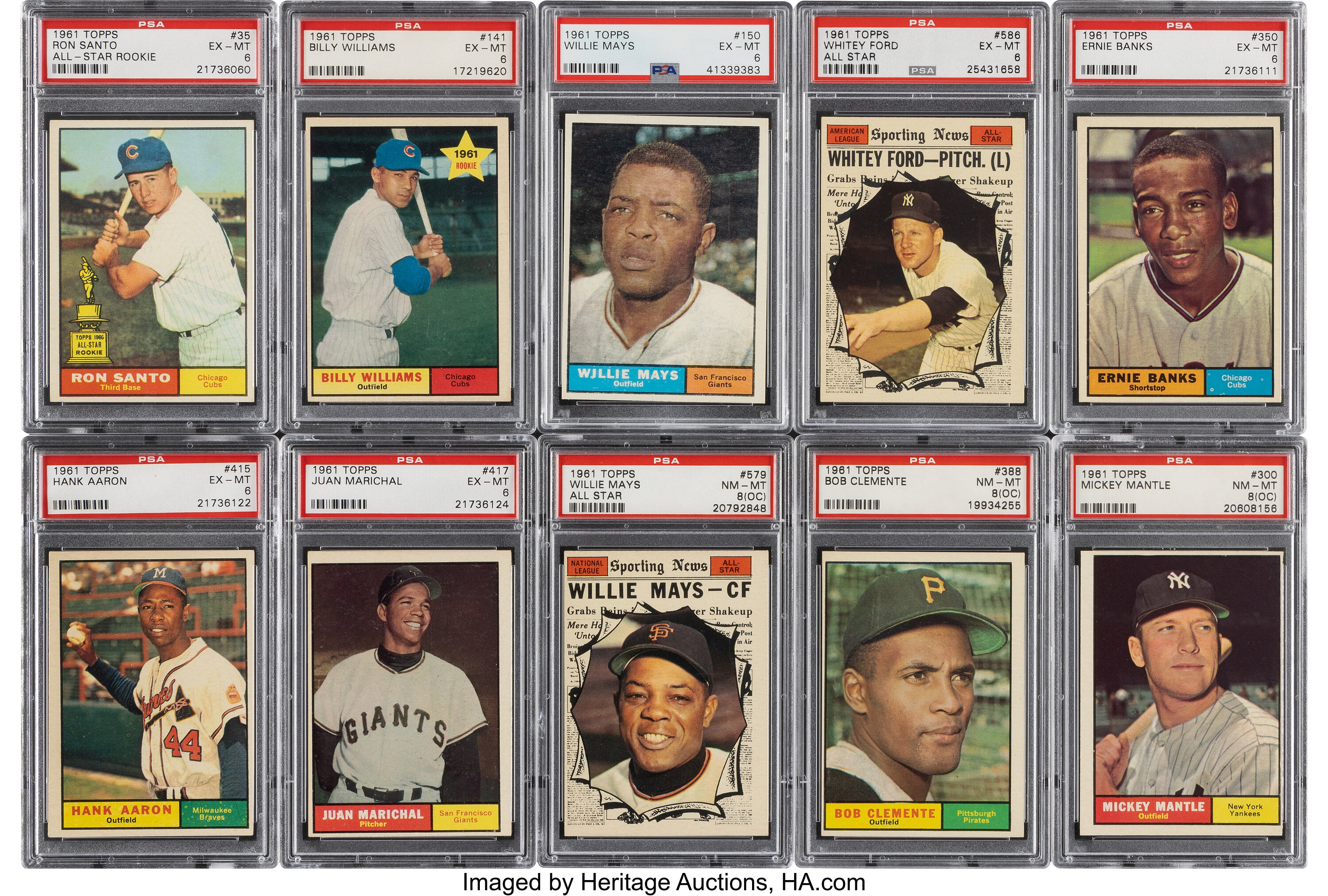 1961 Topps Baseball Complete Set (587) - With 189 Graded Cards. | LotID ...