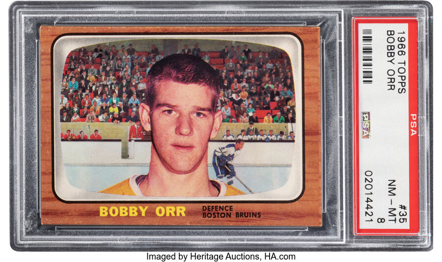 1966 Topps Bobby Orr Rookie #35 PSA NM-MT 8 - Only Two Higher!