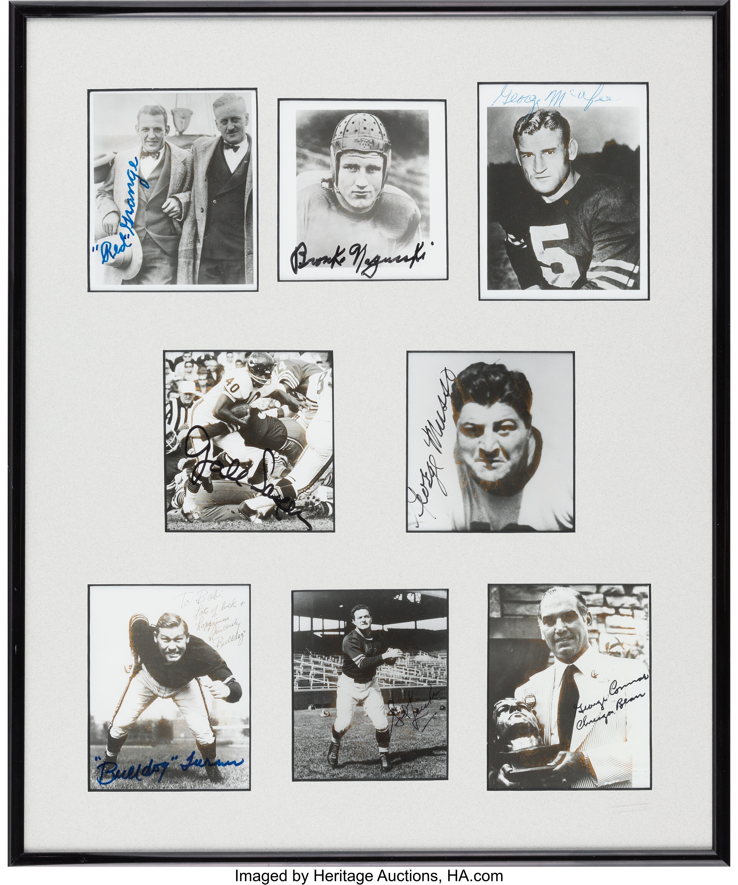 1980's Chicago Bears Legends Multi-Signed Display.... Football | Lot ...