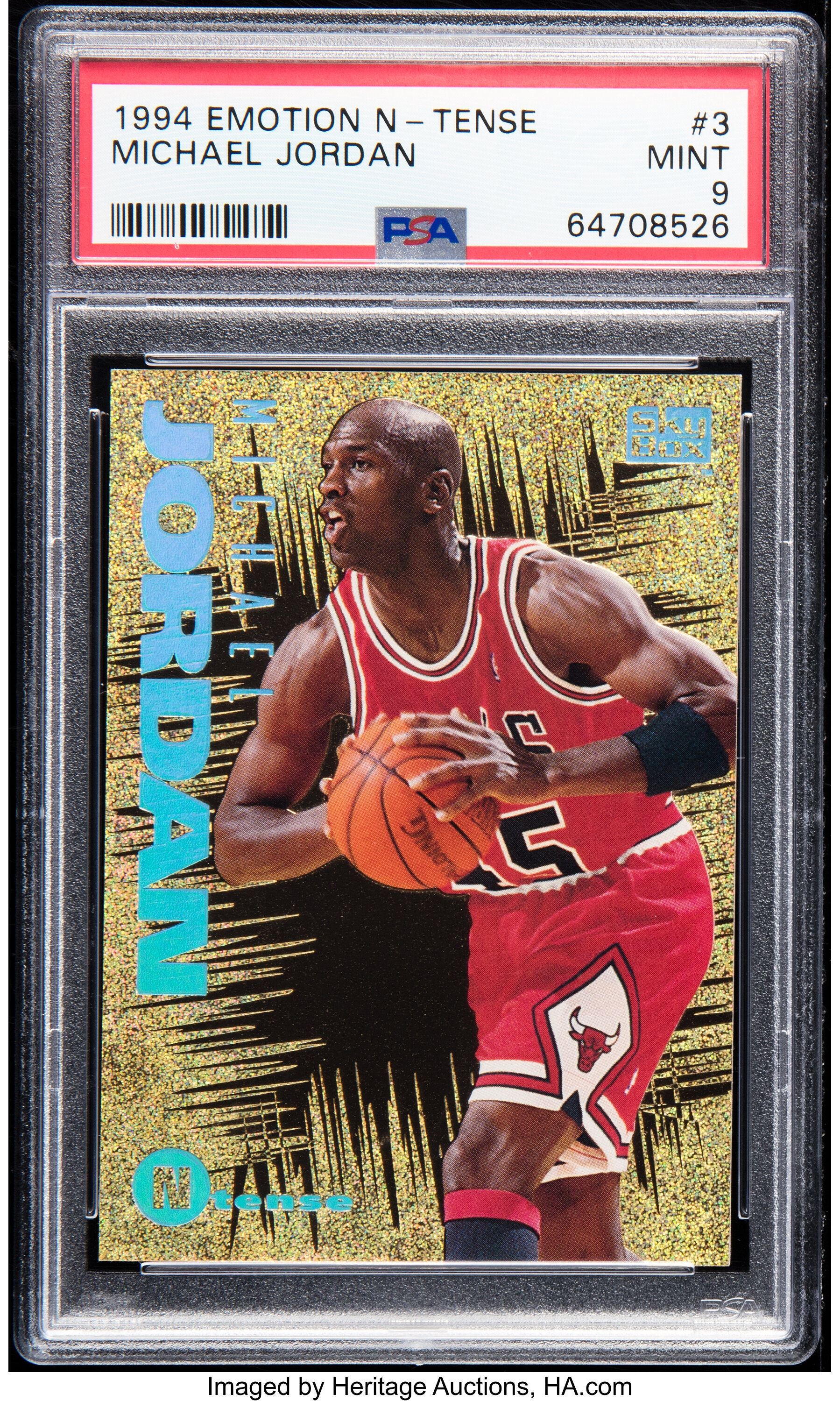 1994 Skybox Emotion Michael Jordan (N-Tense) #3 PSA Mint 9. ... | Lot ...