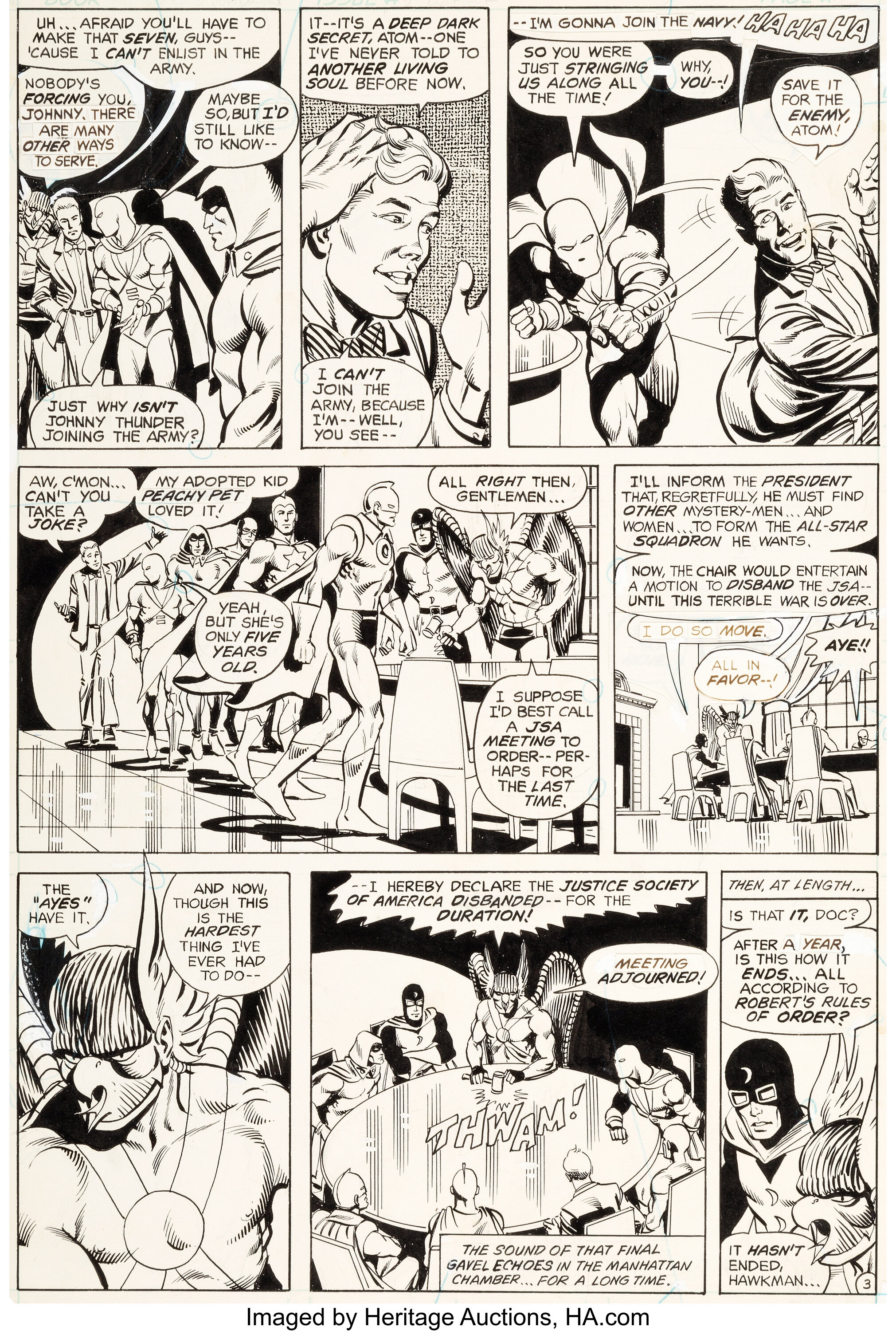 Rich Buckler and Jerry Ordway All-Star Squadron #5 Story Page 3 | Lot ...