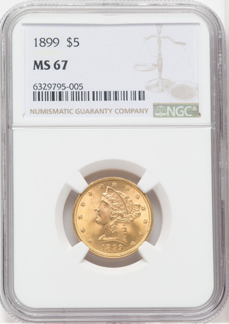 1899 $5 67 NGC