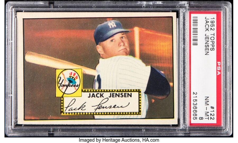 1952 Topps Jack Jensen #122 PSA NM-MT 8