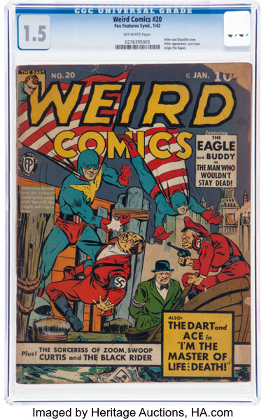 Golden Age (1938-1955):Superhero, Weird Comics #20 (Fox Features Syndicate, 1942) CGC FR/GD 1.5 Off-white pages....