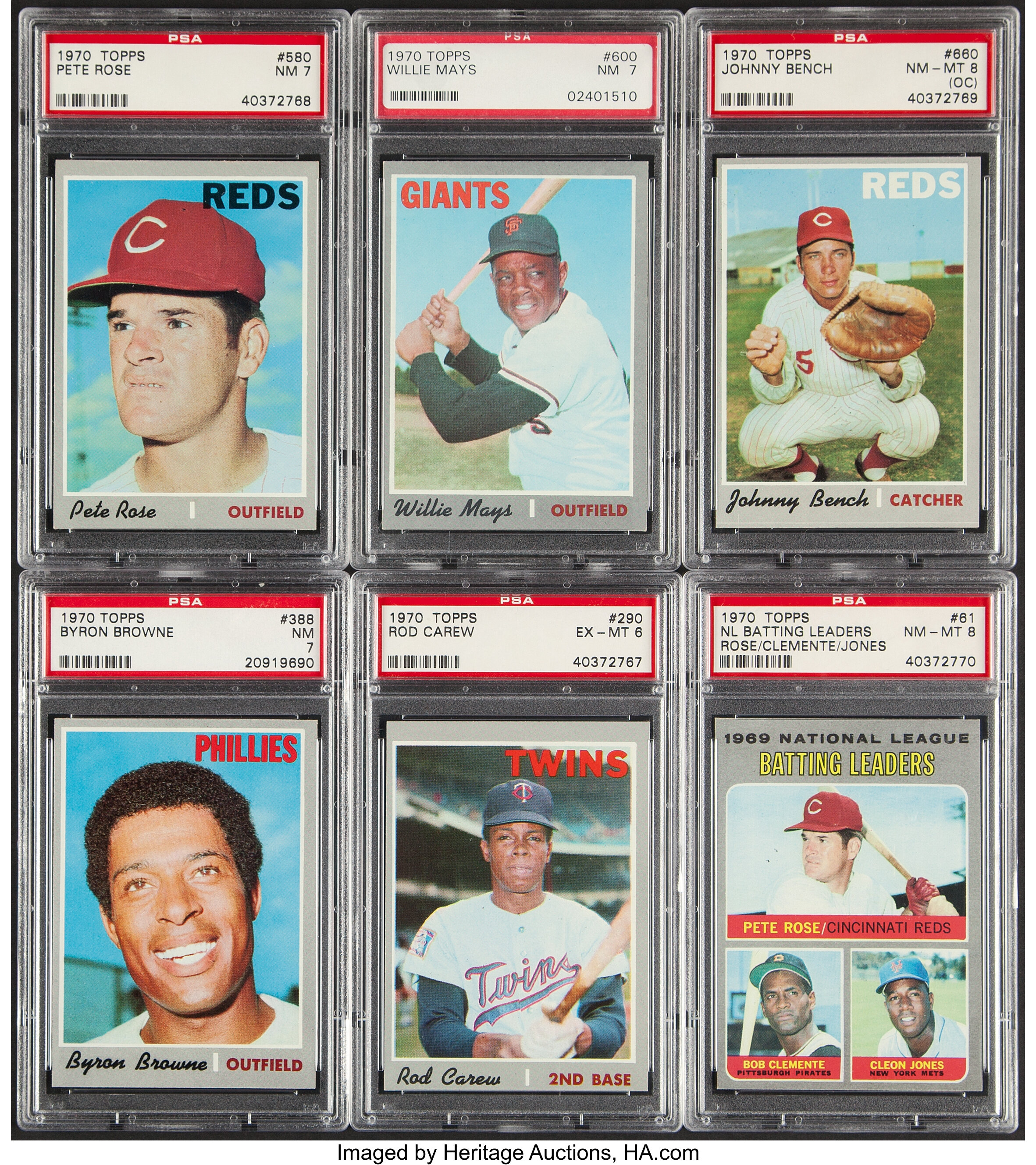 1970 Topps Baseball PSA Graded Lot of 6.... Baseball Cards Lots | Lot ...