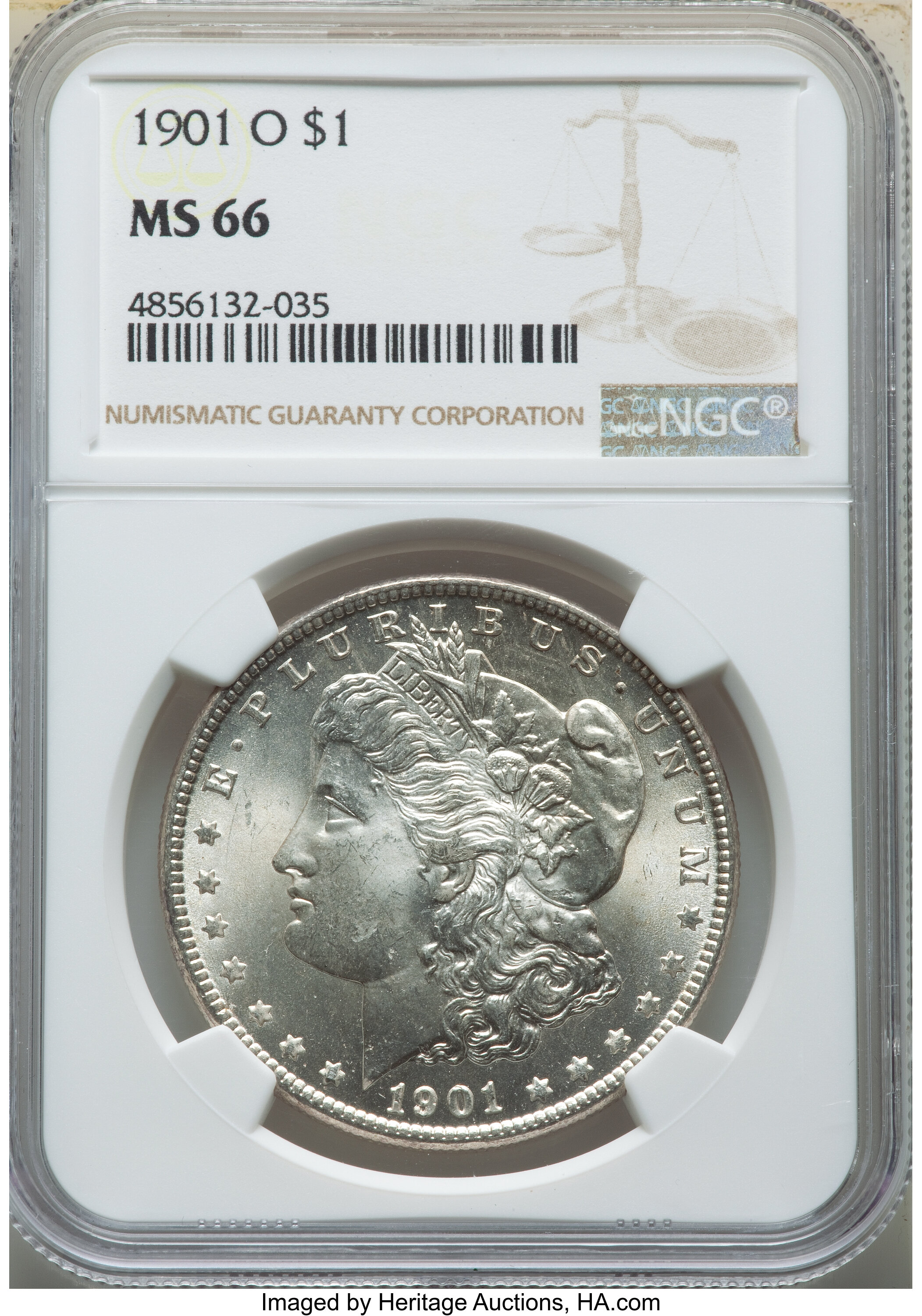 1901-O $1 MS66 NGC. NGC Census: (570/34). PCGS Population: | Lot #27616 ...