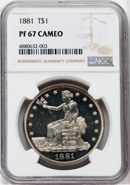 1881 T$1, CA 67 NGC