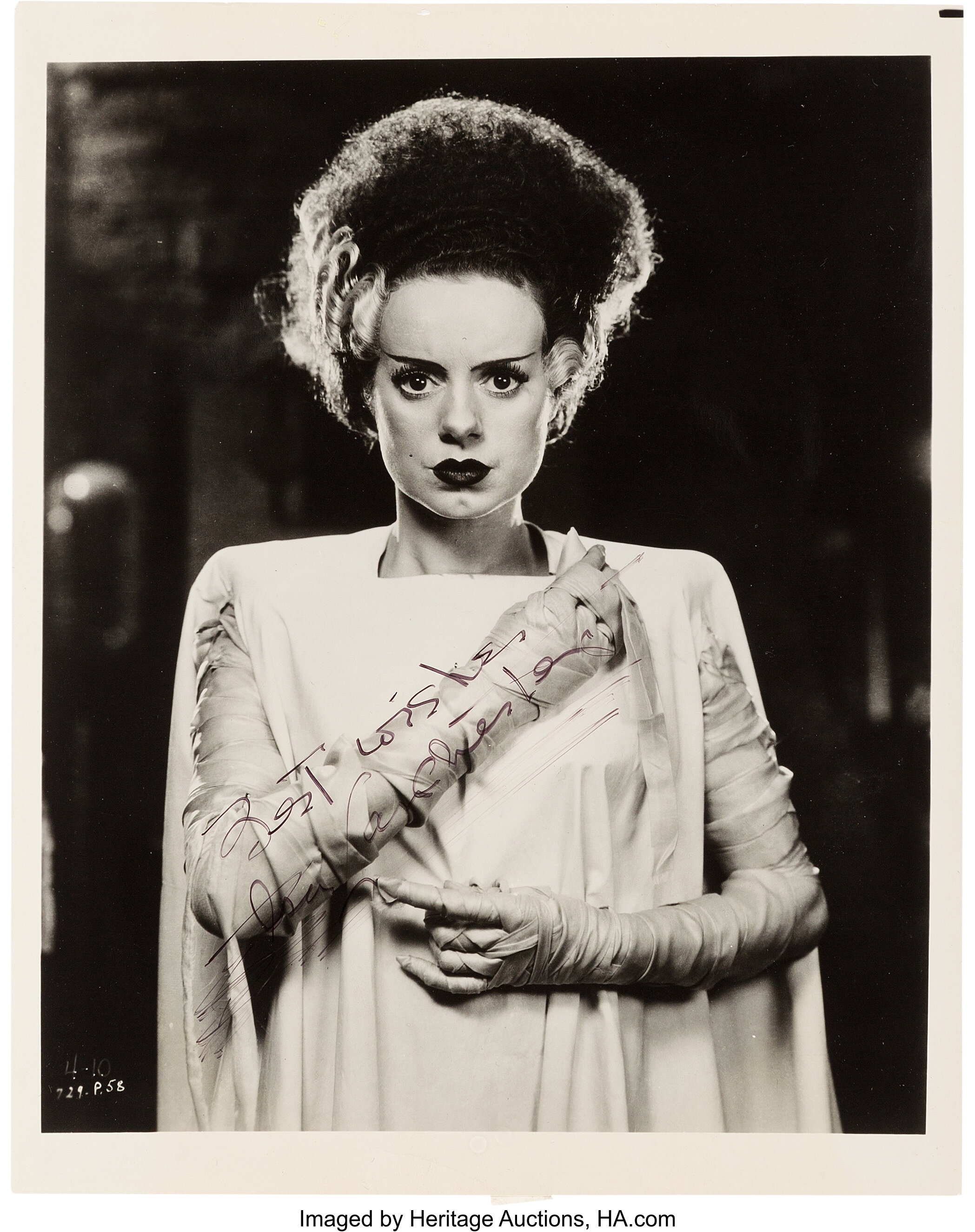 Elsa Lanchester Signed Photo From Bride Of Frankenstein Universal Lot 89022 Heritage Auctions 