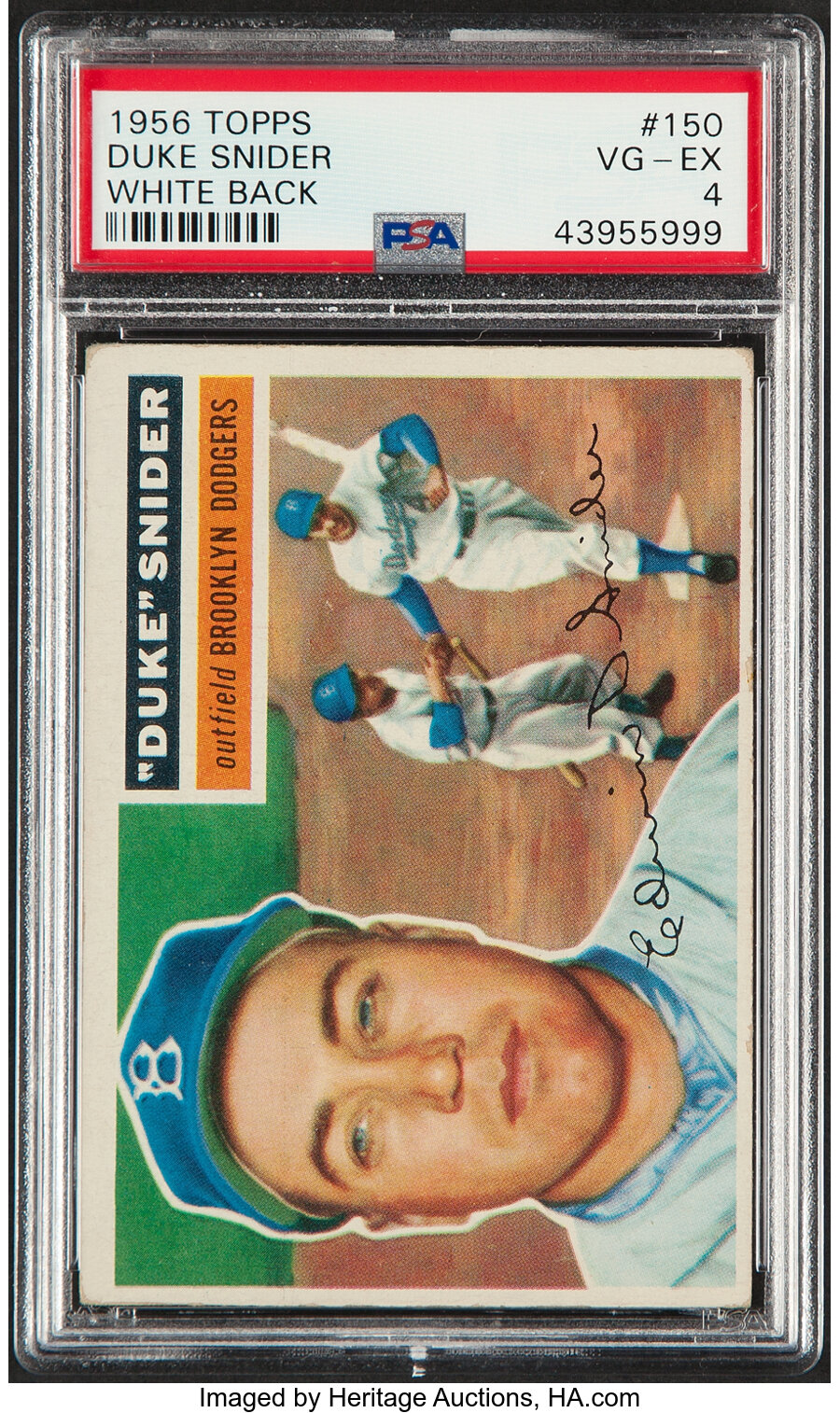 1956 Topps Duke Snider (White Back) #150 PSA VG-EX 4