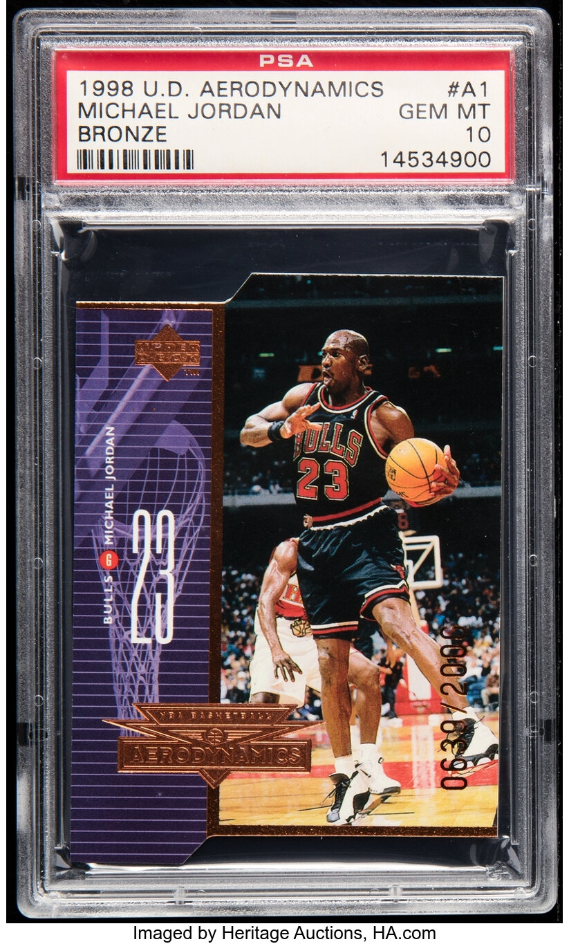 1998 Upper Deck Michael Jordan (Aerodynamics - Bronze) #A1 PSA Gem Mint 10 - Serial #'d 639/2000