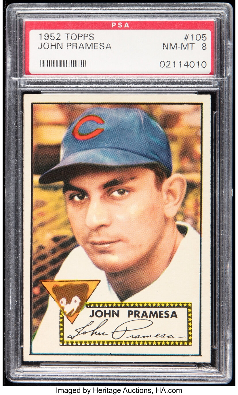 1952 Topps John Pramesa #105 PSA NM-MT 8