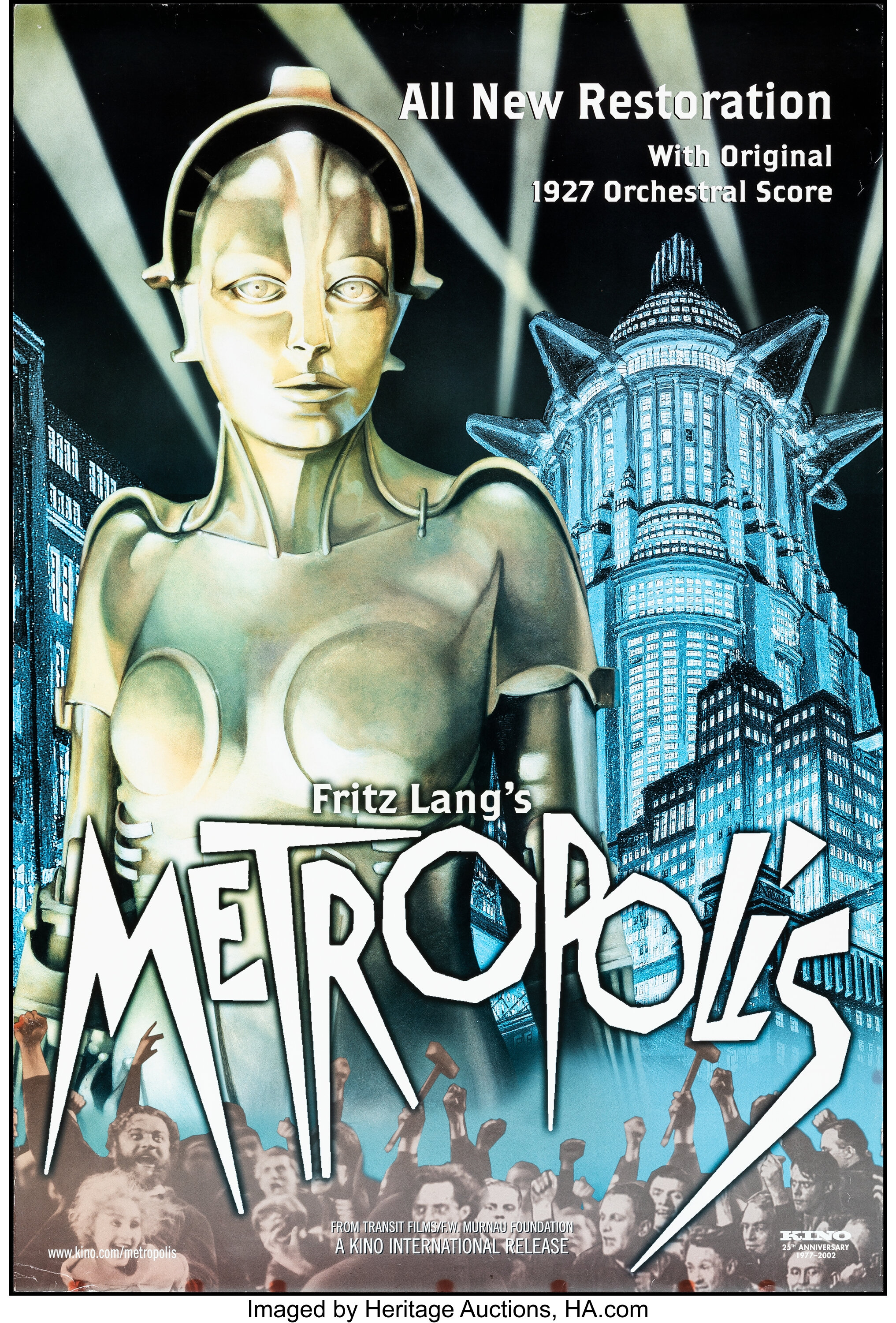 Metropolis (Kino International, R-2002). Rolled, Very Fine-. One | Lot ...