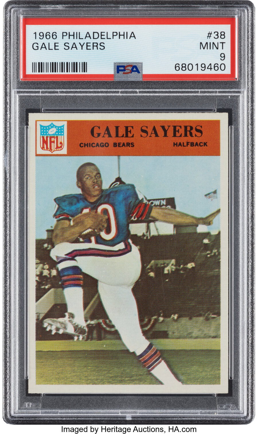 1966 Philadelphia Gale Sayers Rookie #38 PSA Mint 9 - None Higher!