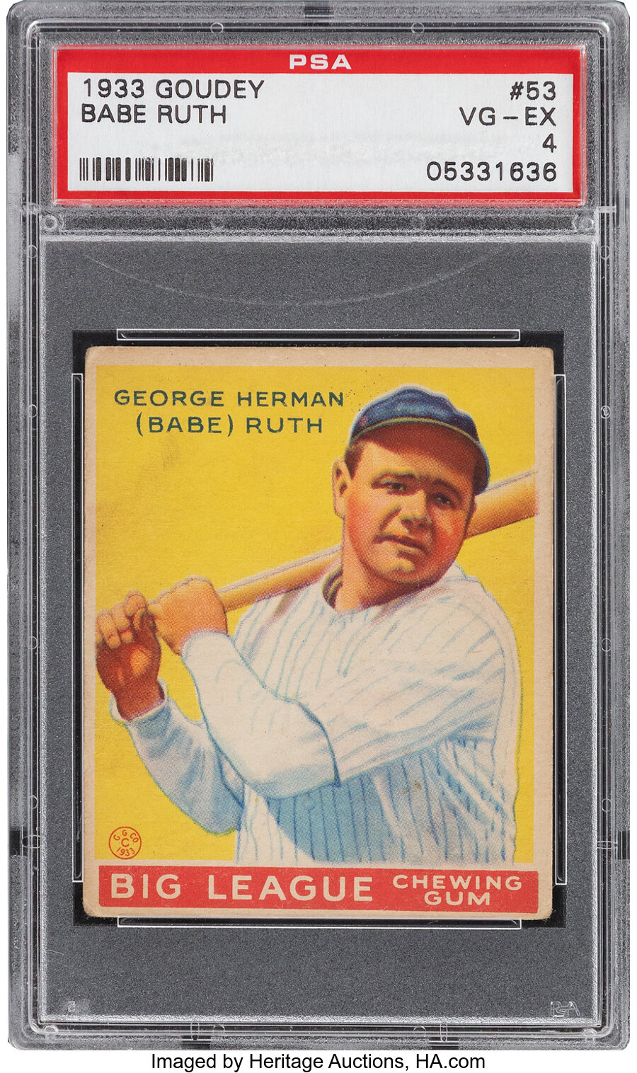 1933 Goudey Babe Ruth #53 PSA VG-EX 4