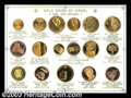 Israel: A lot of Commemorative gold coins in a custom plastic