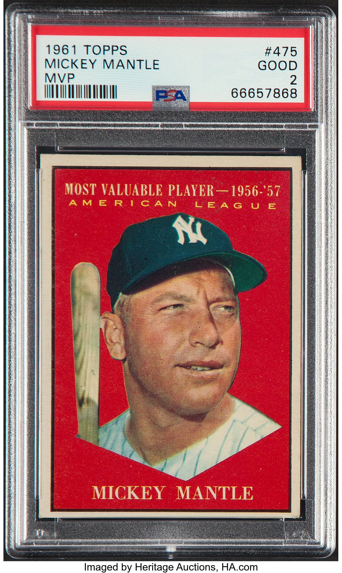 1961 Topps Mickey Mantle (MVP) #475 PSA Good 2.... Baseball Cards | Lot ...