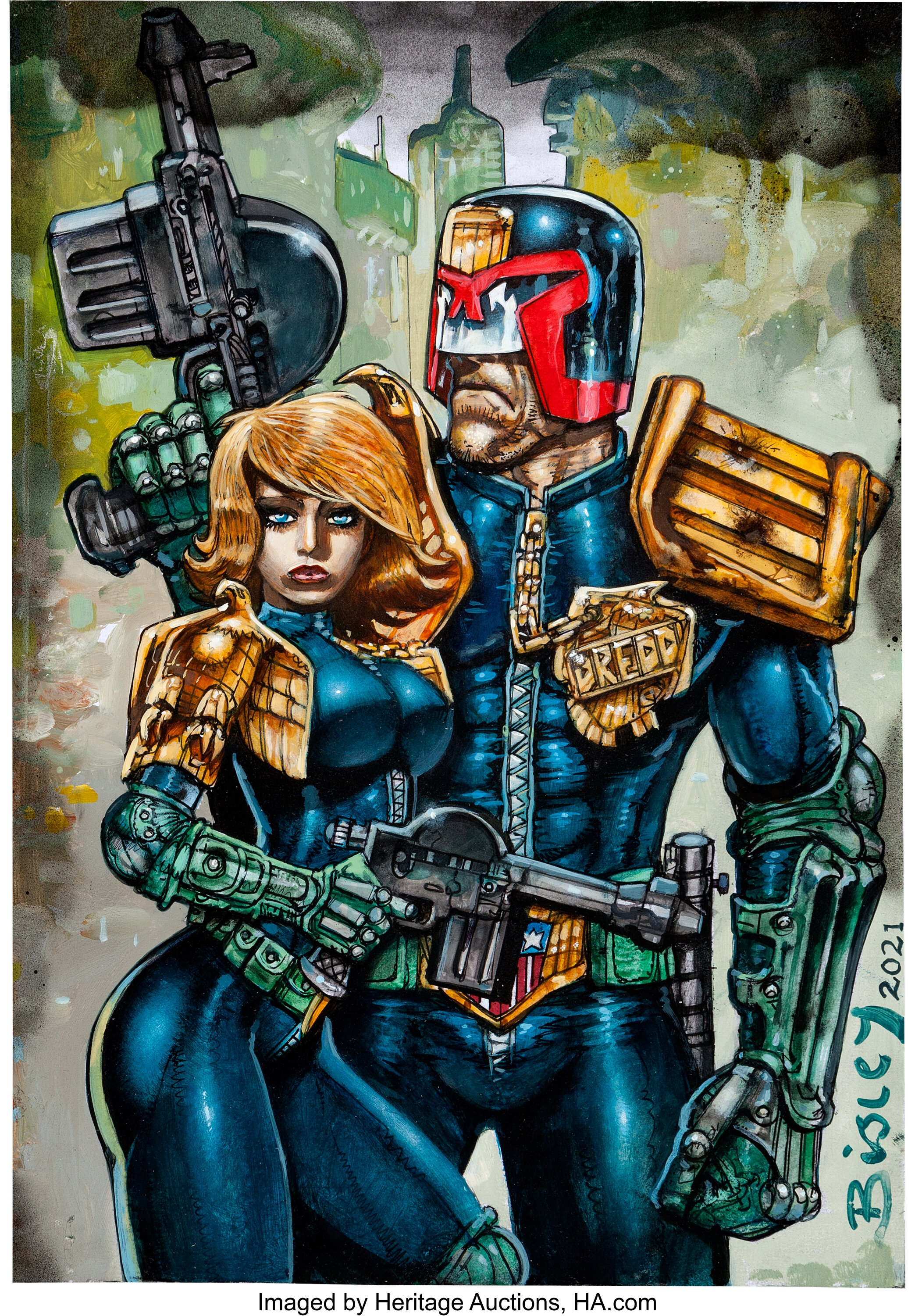 Simon Bisley - Judge Dredd and Psi-Judge Anderson Specialty | Lot ...