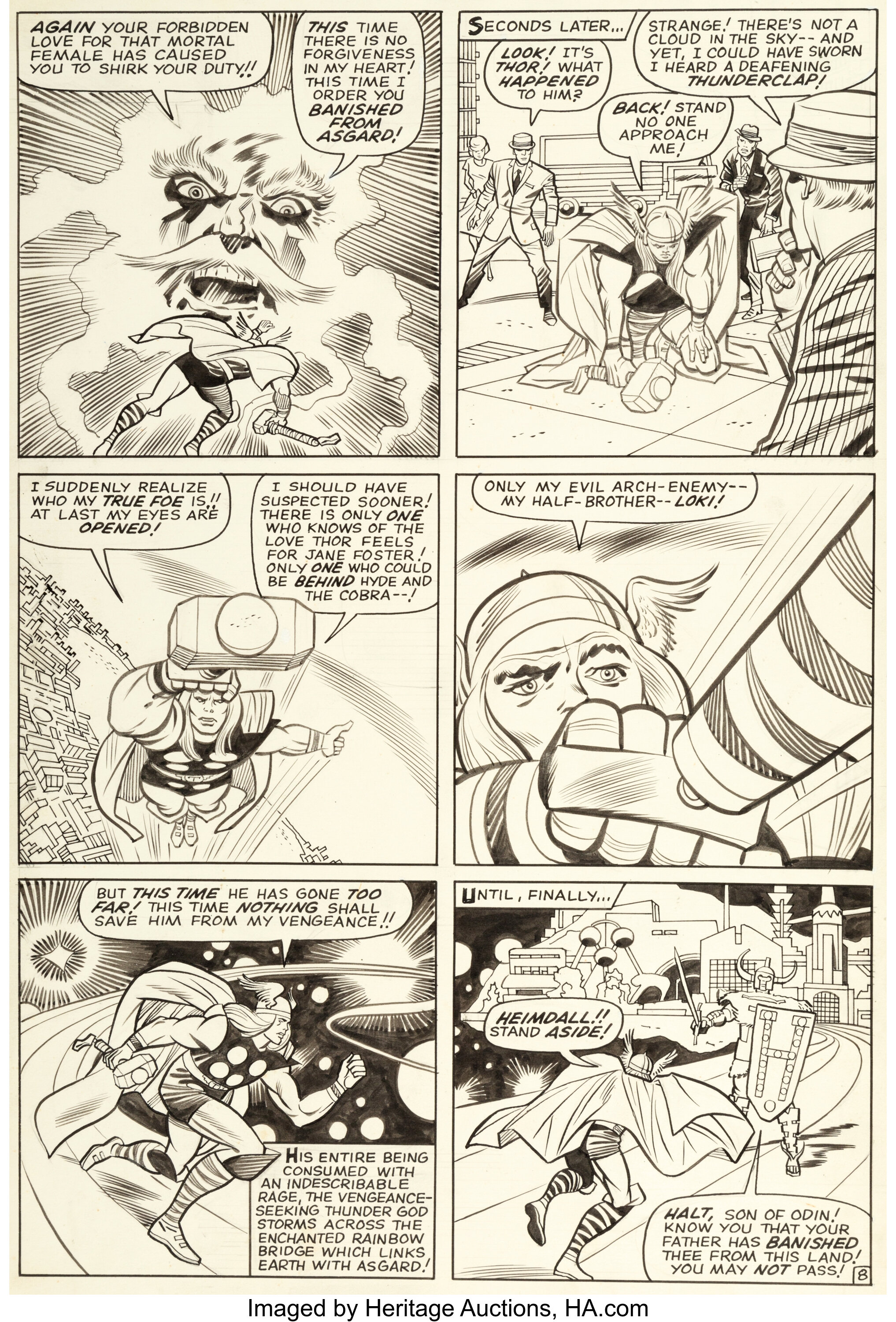 Jack Kirby and Chic Stone Journey Into Mystery #110 Story Page 8 | Lot ...