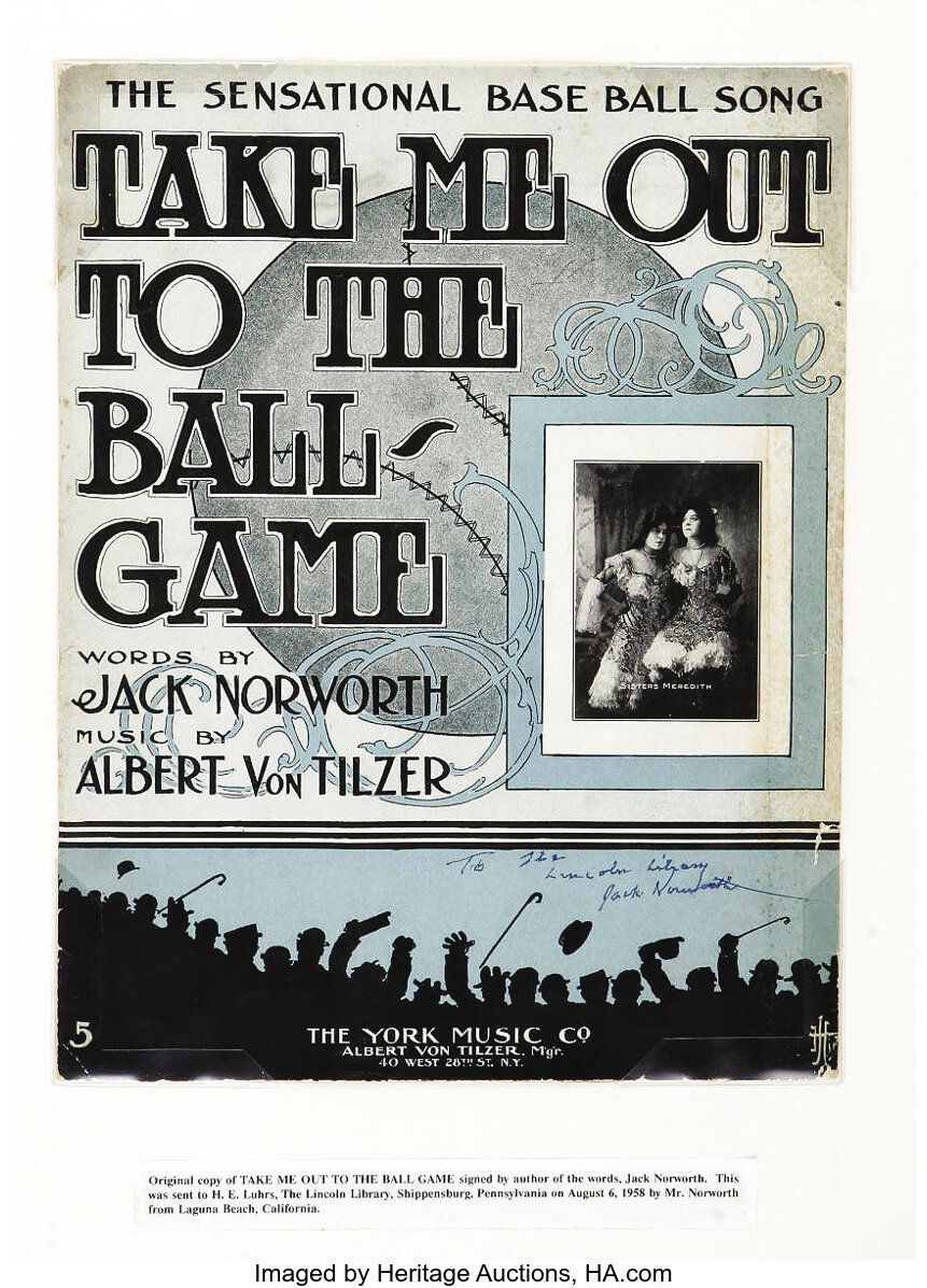 Take Me Out To The Ball Game Sheet Music, Jack Norworth