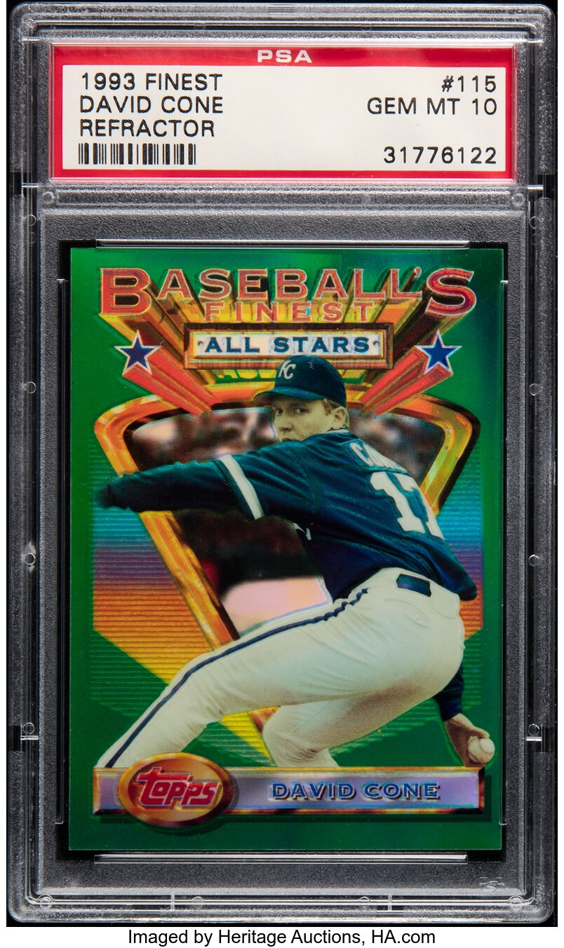 1993 Topps Finest David Cone (Refractor) #115 PSA Gem Mint 10