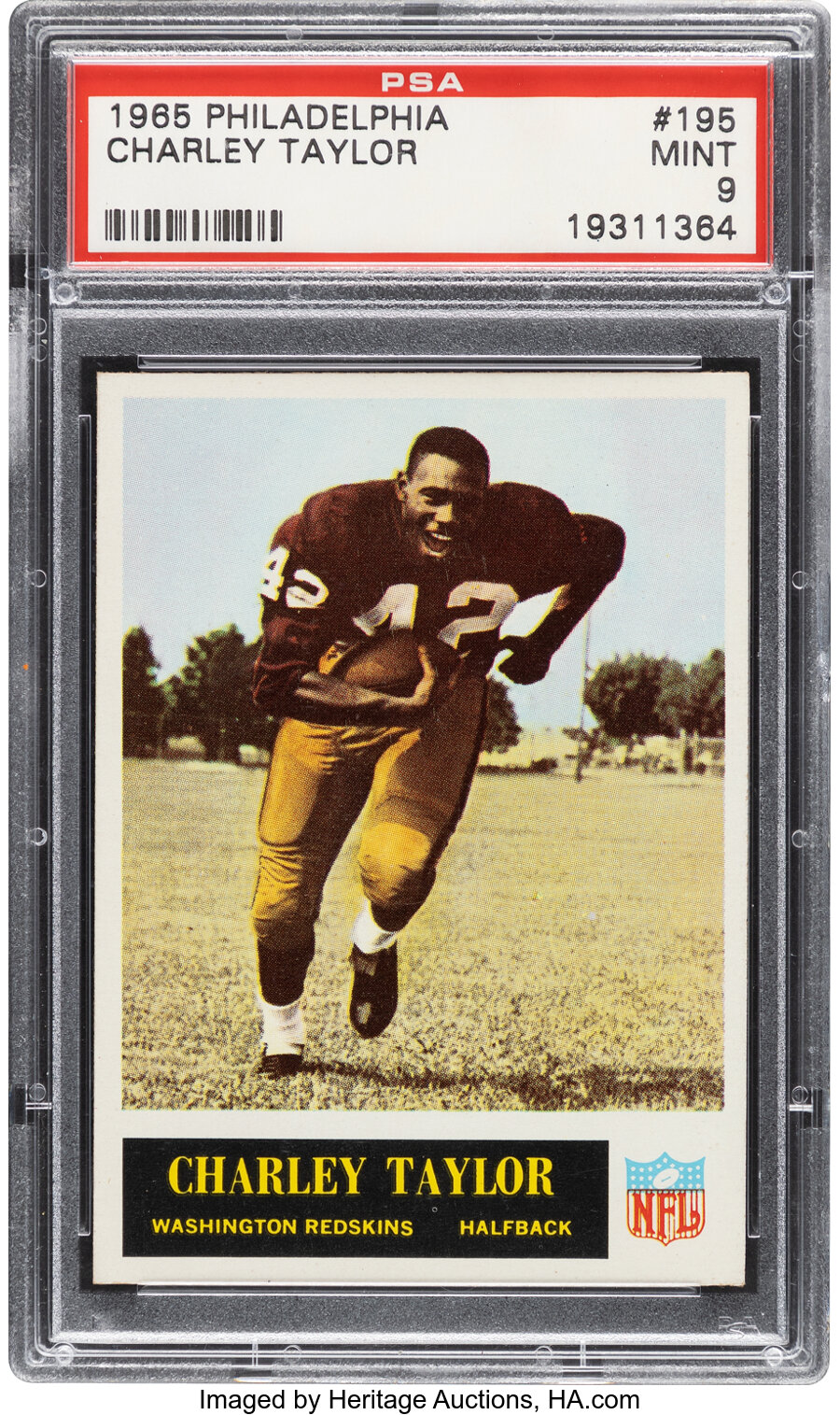 1965 Philadelphia Charley Taylor Rookie #195 PSA Mint 9