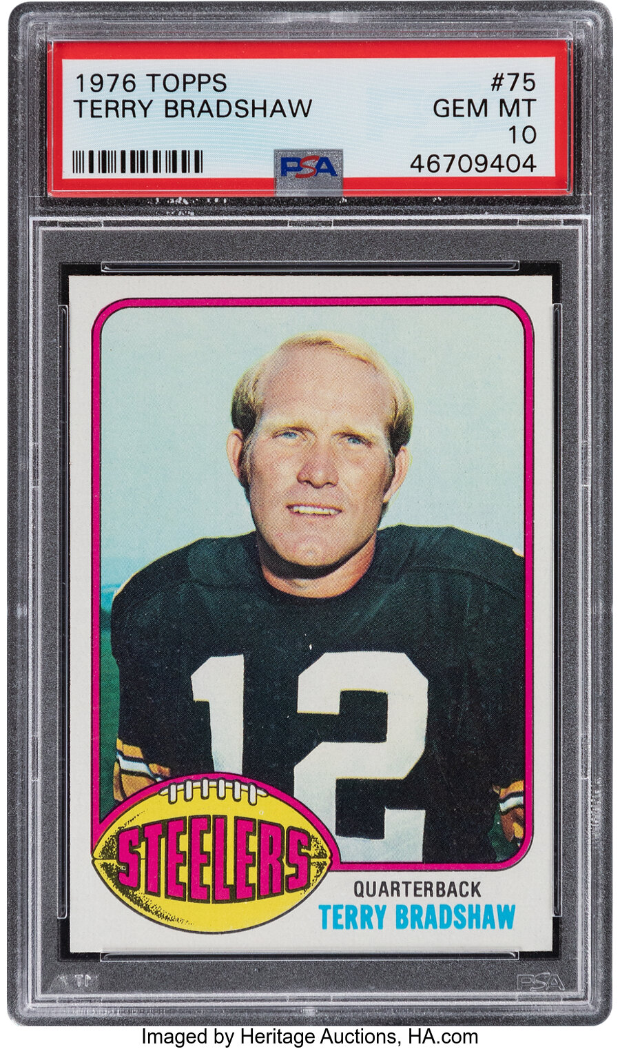 1976 Topps Terry Bradshaw #75 PSA Gem Mint 10