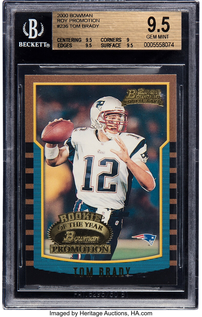 2000 Bowman Tom Brady (Rookie of the Year Promotion) #236 BGS Gem Mint 9.5