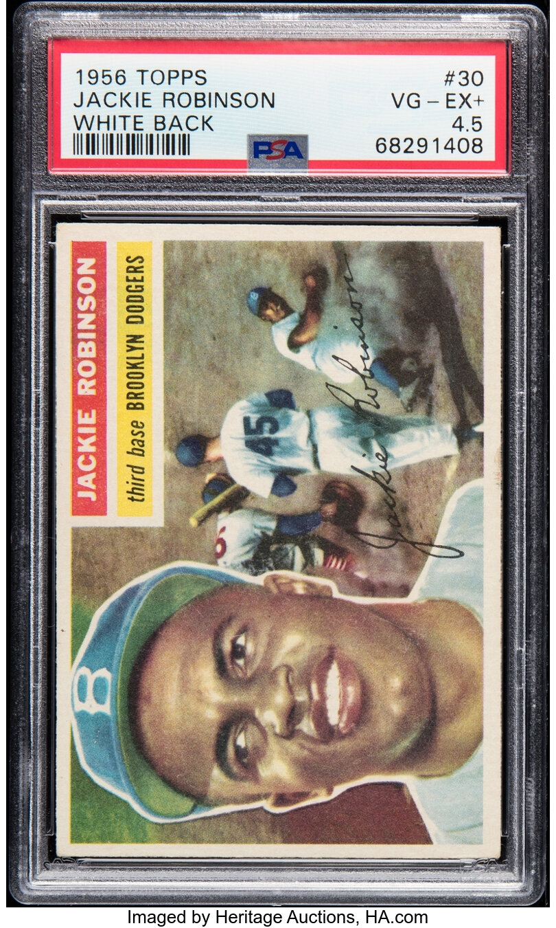 1956 Topps Jackie Robinson (White Back) #30 PSA VG-EX+ 4.5