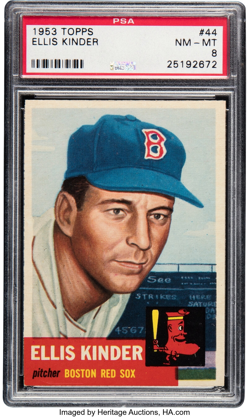 1953 Topps Ellis Kinder #44 PSA NM-MT 8 - Only One Higher!