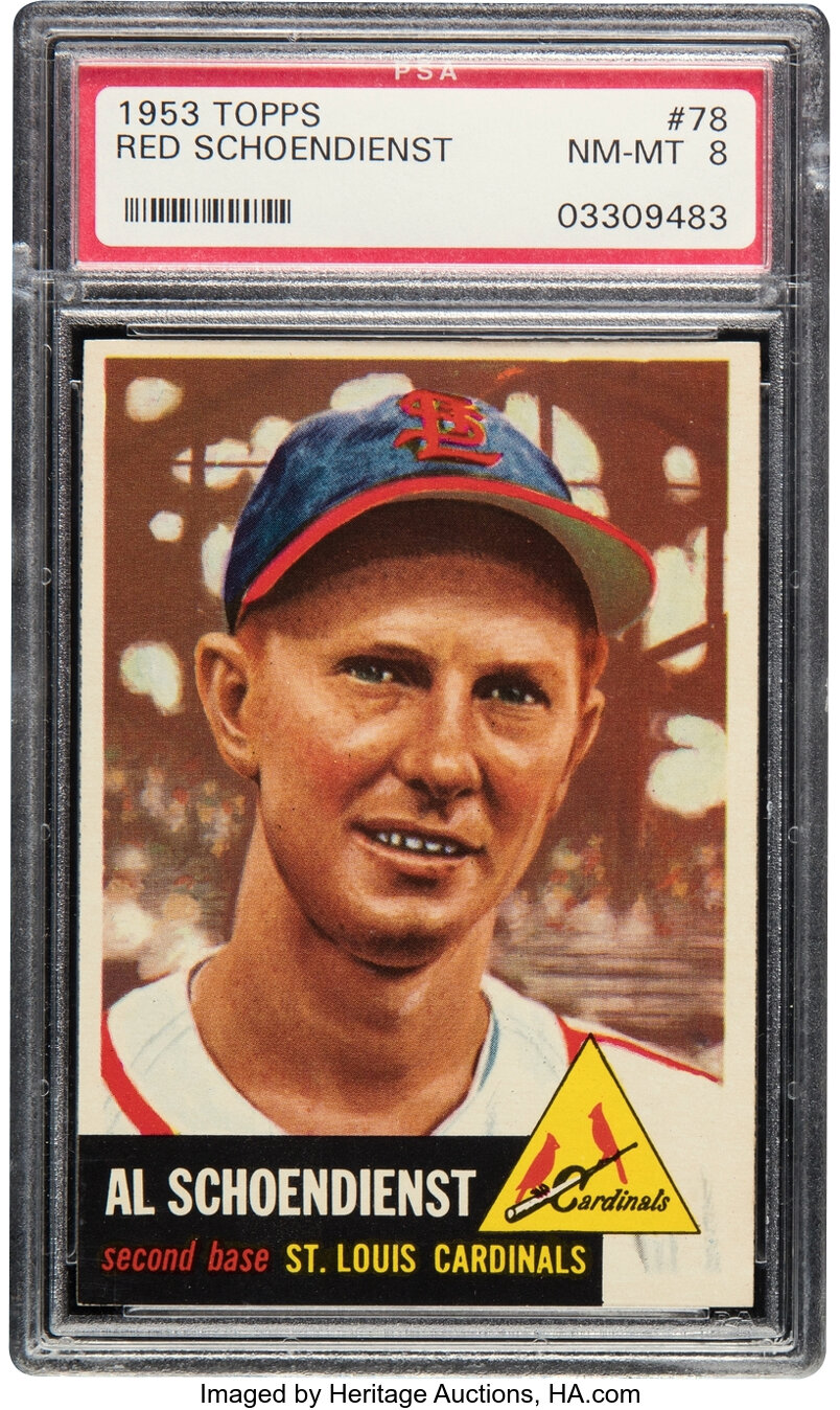 1953 Topps Red Schoendienst #78 PSA NM-MT 8