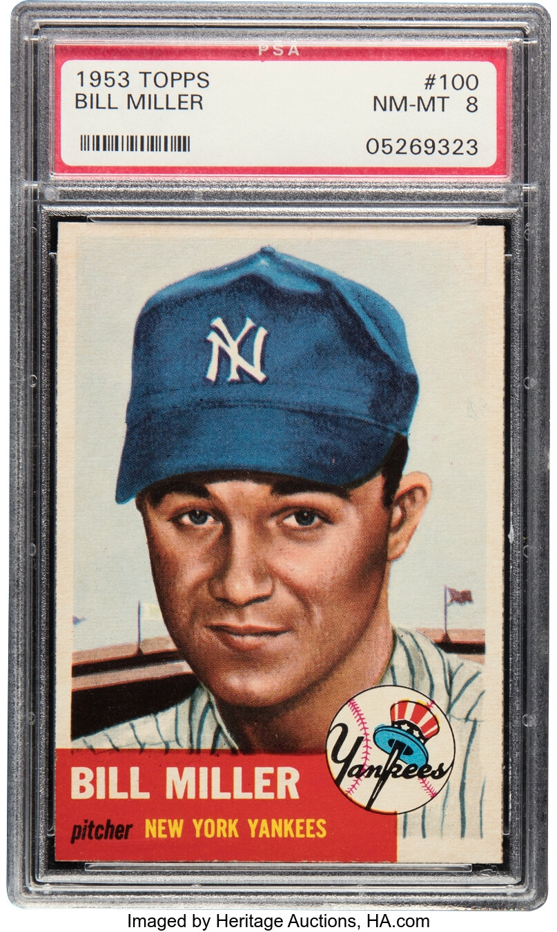 1953 Topps Bill Miller #100 PSA NM-MT 8