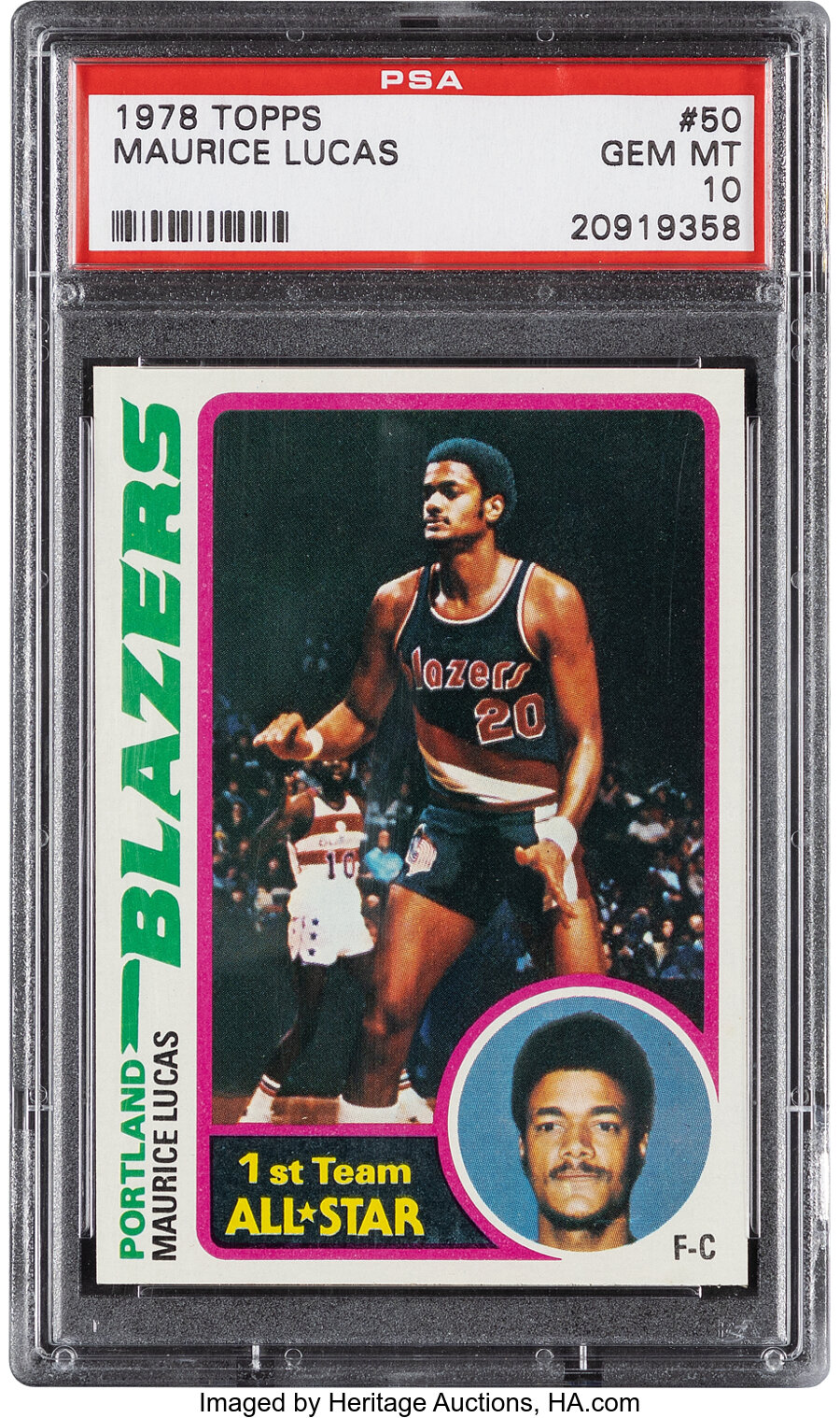 1978 Topps Maurice Lucas #50 PSA Gem Mint 10