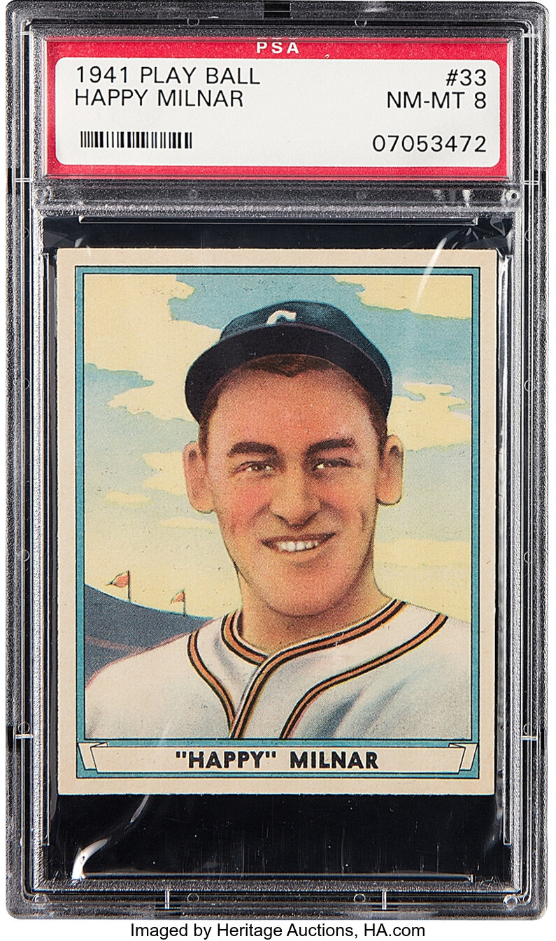 1941 Play Ball Happy Milnar #33 PSA NM-MT 8 - Only One Higher