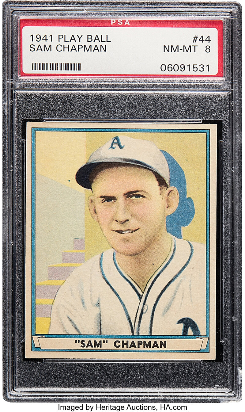 1941 Play Ball Sam Chapman #44 PSA NM-MT 8 - Only Two Higher