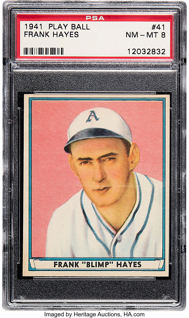 1941 Play Ball Frank Hayes #41 PSA NM-MT 8 - Only Three Higher