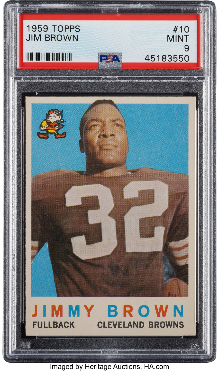 1959 Topps Jim Brown #10 PSA Mint 9