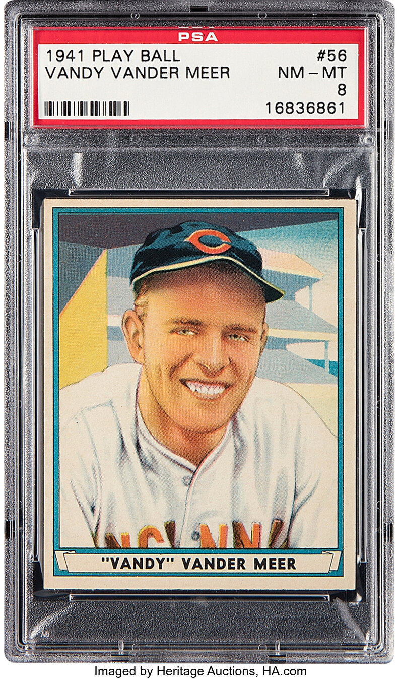 1941 Play Ball Vandy Vander Meer Rookie #56 PSA NM-MT 8 - None Higher