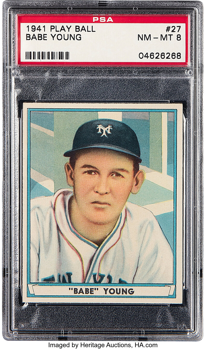 1941 Play Ball Babe Young #27 PSA NM-MT 8 - Only Two Higher