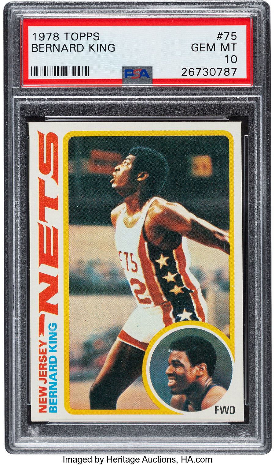 1978 Topps Bernard King #75 PSA Gem Mint 10