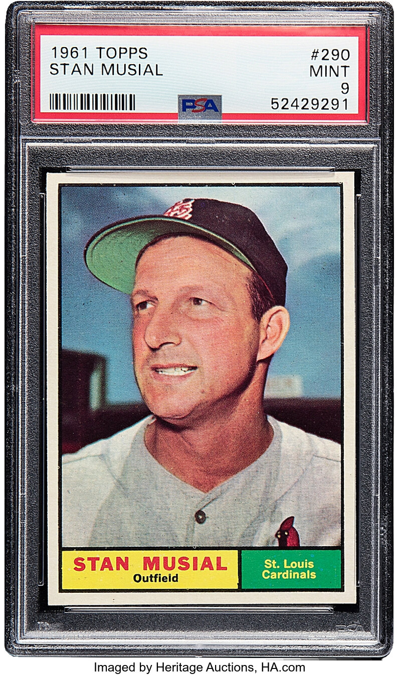 1961 Topps Stan Musial #290 PSA Mint 9 - Only Two Higher