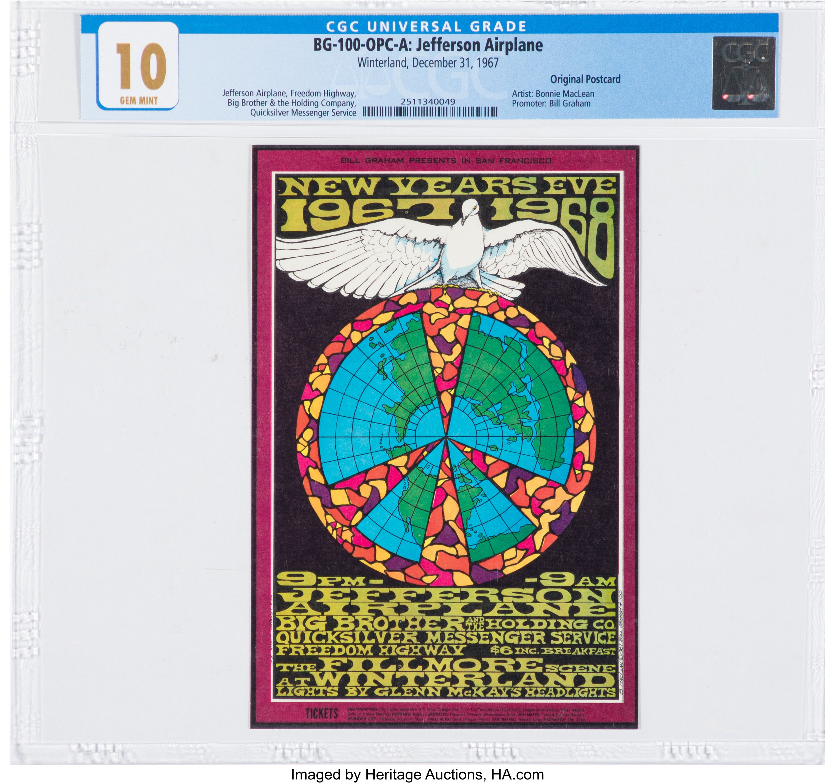 BG-100 Janis Joplin/Big Brother, Jefferson Airplane 1967 S.F. | Lot ...