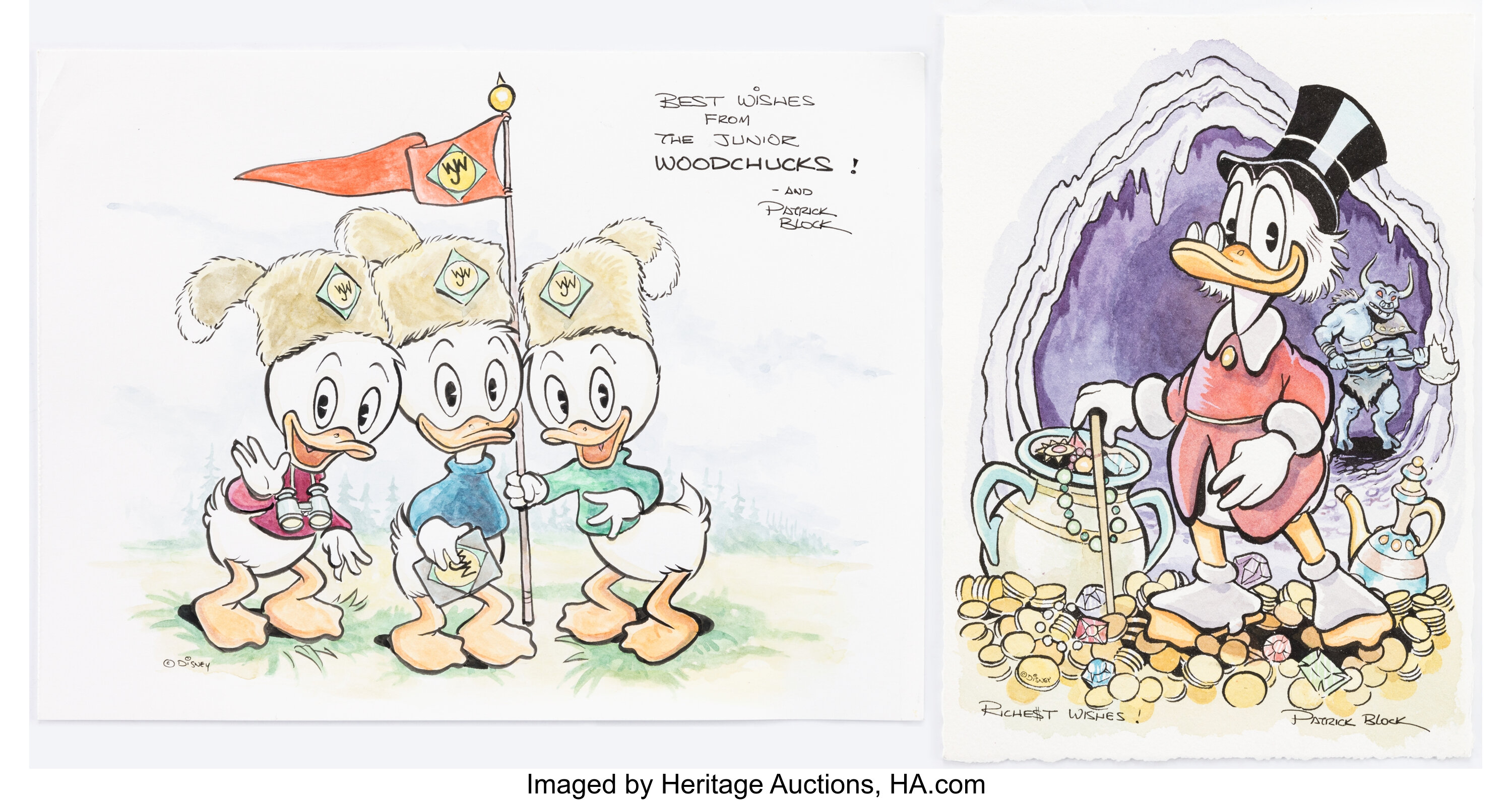 Patrick Block - Uncle Scrooge McDuck and Junior Woodchucks | Lot #46248 ...