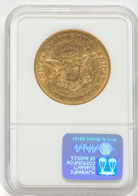1858 $20 35 NGC
